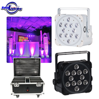 Projecteurs miniatures Bothlighting 12x18w RGBWA+UV, sans fil, avec contrôle DMX IR, lumières DJ pour discothèque, fête, scène