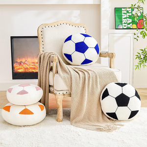 <span class=keywords><strong>Coussin</strong></span> décoratif en peluche de haute qualité en forme de ballon de football, <span class=keywords><strong>coussin</strong></span> rond esthétique pour canapé et chambre à coucher - Product Image 5