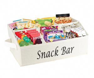 <b>Snack</b> Organizer for Countertop Trapezoid Fabric <b>Snack</b> Bin with Side Handles, 6 Compartment <b>Snack</b> Basket <b>Container</b> - Product Image 1