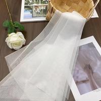 Tissu en tulle blanc diamanté, maille douce scintillante, tissu en tulle à paillettes en nylon pour mariage
