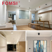 FOMSI LED 12W Aluminium Pliable Downlight Angle Réglable Spot Lumière Surface Montage Carré Anti-éblouissement Projecteurs pour Intérieur