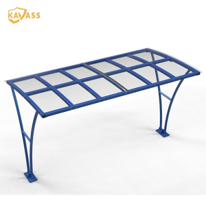 KAVASS polvere rivestita in acciaio zincato rifugio bici in policarbonato tetto per il deposito parcheggio esterno - Product Image 3