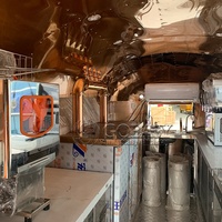 Camion de restauration rapide mobile en aluminium et fibre de verre avec équipement complet pour barbecue, pizza, crêpes, café, glaces, bière, chariot de bar