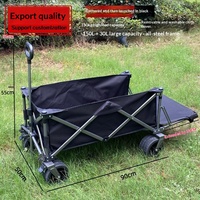 Table de camping carrée pliable d'extérieur, conception à ouverture arrière, capacité de charge de 300 lb, capacité de 180 L, utilisation pour enfants, mobilier en tissu 600D épais