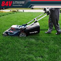 Mesin Pemotong Rumput Taman Tanpa Kabel 1800W 84V Baterai Lithium Brushless DIY, Penggerak Sendiri, Penampung Rumput 60L, Dapat Dilipat