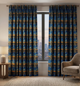 Starry Night Inspired Velvet Window <b>Curtain</b> Panel Blackout Room Darkening Drapery Artistic Decorative <b>Curtain</b> <b>for</b> Living Room - Product Image 4