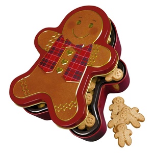 Usine OEM pain au gingembre boîte <span class=keywords><strong>en</strong></span> <span class=keywords><strong>fer</strong></span> blanc vide boîte <span class=keywords><strong>en</strong></span> métal <span class=keywords><strong>en</strong></span> forme d'homme pour l'emballage de biscuits pain - Product Image 2