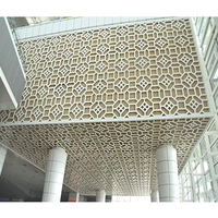 Revêtement mural décoratif extérieur en métal, panneaux de mur-rideau en aluminium perforé, modernes