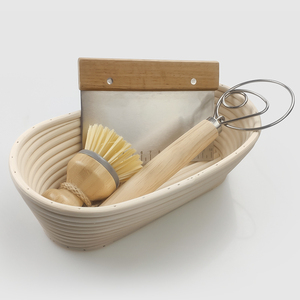 Natural Rattan Bread Banneton Basket Handmade Oval Dough Bread Bowl Proofing Basket for Bread Baking