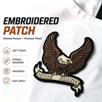 Étiquette textile personnalisée avec logo, patchs brodés et gaufrés pour vêtements, badges brodés thermocollants pour vêtements