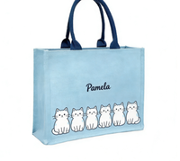 Valentijnsdag Verpleegster Coquette Strikpatroon Verzending Grote Gepersonaliseerde Canvas Mode Strandtas Monogram Vrouwen