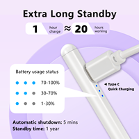 Pena Stylus Universal untuk Tablet Android, pena Stylus Universal adsorpsi magnetik indikator 3 LED ditingkatkan untuk Tablet Android