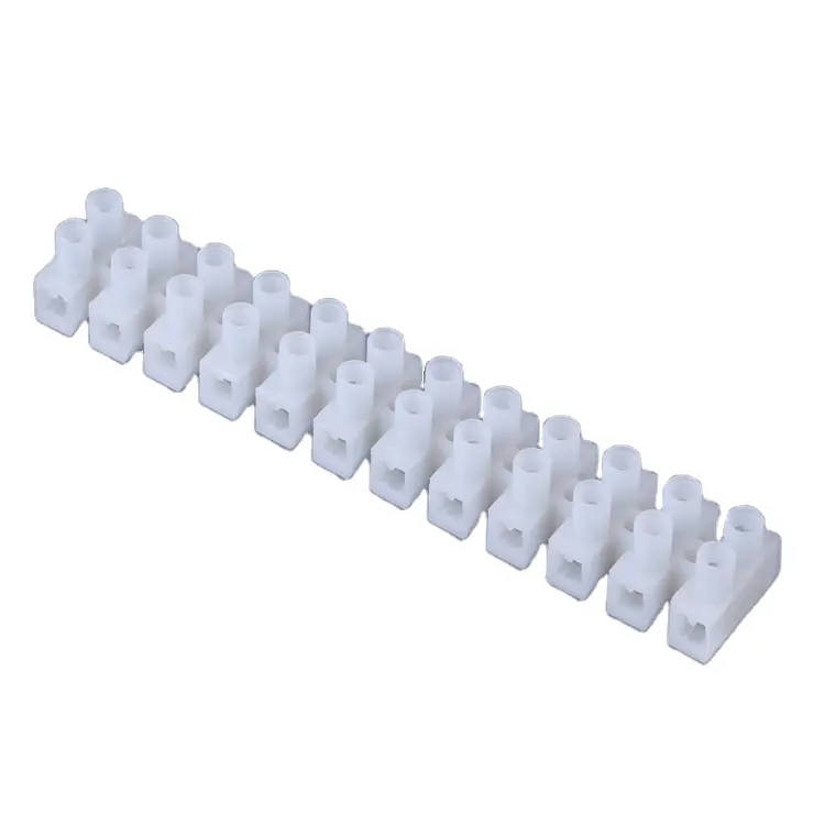 12 poles 12 Way push in Terminal Strip PA66 nylon plastic Insulated Electrical Wire Connector 12 pin terminal block