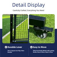 Filet De Pickleball Portable Avec Roues Usage Intensif Qualité Tournoi Pour Intérieur Extérieur Taille Réglementaire Pro