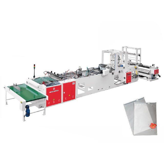 Automatic Hot Side Sealing PE Bag Machine Slider Zipper Plastic Bag Making Machine