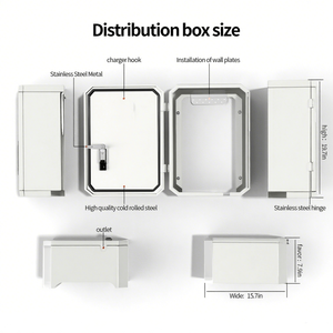 Treo tường 1.2mm thép cán nguội Xe Điện Sạc Hộp bảo vệ forenclosure với khóa | thiết kế một mảnh liền mạch - Product Image 5
