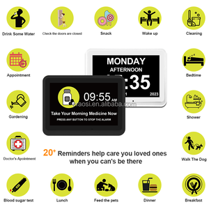 Pros Calendario digital inteligente Reloj de día Hablando Wifi Demencia Reloj Analógico <span class=keywords><strong>Medicina</strong></span> Recordatorios Alarma Agenda Foto Mensaje A través de la aplicación - Product Image 3
