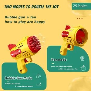 Pistola de burbujas de Ángel de mano para niños y niñas, 29 agujeros, vendedores de aliexpress, máquina de burbujas de ráfaga, juegos al aire libre de verano