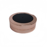 Yuecai Boîtier vide pour fond de teint BB 15g, finition rose doré, avec dessus à facettes effet soleil et entièrement chromé, miroir inclus, vente en gros