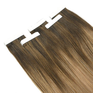K.S WIGS Soie Lumineuse 100% Cheveux Humains Remy Sans Nœuds & Réutilisables Plusieurs Couleurs Adhésif Supérieur à Forte Adhérence Extensions de Cheveux - Product Image 5