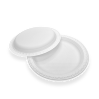 Plateaux alimentaires biodégradables en amidon de maïs de qualité alimentaire, 7 pouces