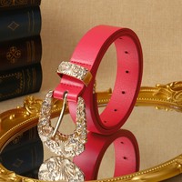 Ceinture en cuir PU JULUN pour femme, ceinture dorée de luxe vintage avec boucle gravée florale, accessoire élégant et brillant pour robe