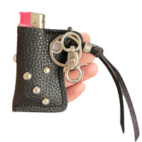 YY briquet porte-porte-clés Camping PU cuir BBQ étui à cigarettes Portable auto-défense outils briquet étui couverture briquets manchon