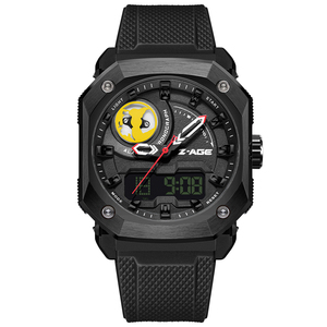 Montre de sport analogique-numérique à quartz pour homme, de luxe, multifonctionnelle, en métal, avec date, lumière LED, étanche 3ATM - Product Image 1