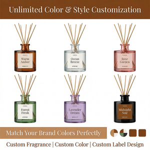 Aikun Home Decor Store Long Lasting Any Scent Zero Mold Cost Forest Pattern Pack 100ml <b>Reed</b> <b>Diffuser</b> Box Set <b>for</b> Hotel Office - Product Image 5