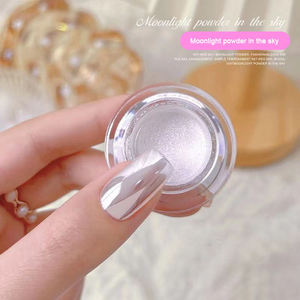ผงกลิตเตอร์เล็บสีเงินมูนไลท์ 0.2 กรัม ผงสีสุดสว่างสำหรับตกแต่งเล็บ - Product Image 1