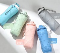 Gobelet pliable en silicone sans BPA, tasse de voyage pliable, anti-fuite, portable pour le camping en plein air, la randonnée
