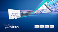 Carte mémoire Samsung EVO Plus 100% originale 64 Go 128 Go 256 Go 512 Go jusqu'à 130 Mo/s 4K U3 V30 avec adaptateur SD