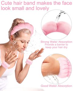 Esthéticienne du <span class=keywords><strong>visage</strong></span> en tissu éponge avec logo personnalisé direct d'usine enlève la tige <span class=keywords><strong>bandeau</strong></span> de maquillage <span class=keywords><strong>bandeau</strong></span> de soins de la peau - Product Image 5