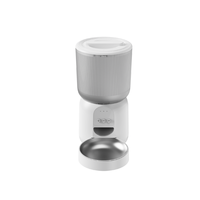 Distributeur automatique de nourriture pour animaux de compagnie, distributeur intelligent de nourriture pour animaux, 3,7 L, programmable, contrôle par application, double alimentation, enregistrement vocal, plastique