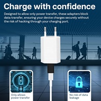 Bloqueador de Datos USB (2 Piezas), Adaptador de Carga USB-A, Protección de Privacidad Anti Juice Jacking para iPhone y Android, Regalo, Carga Pública