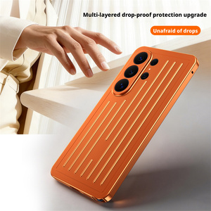Étui <span class=keywords><strong>de</strong></span> téléphone en verre trempé haute définition pour Samsung S26 Ultra, protection 360°, panneau arrière en métal, anti-chute - Product Image 3