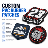 Patch PVC Karet 3D Embossed Bentuk Segitiga Alfabet Personal, Bentuk Bunga, Koleksi untuk Penggemar Game, untuk Tas Ransel & Topi