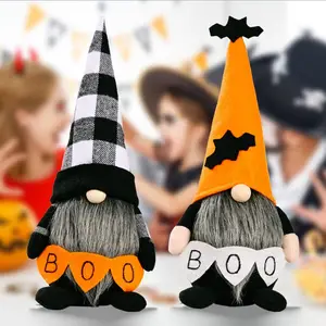 Dia das bruxas Enfeites de Decoração Para Casa Presentes 2021 Hallowmas Halloween Boo Bonecas de Tecido Grade Chapéu Abóbora Decoração de Gnomos