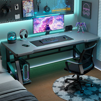 Bureau de jeu ergonomique en forme de Z, surface en fibre de carbone, poste de travail pour la maison et le bureau