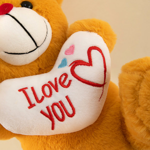 Venta al por Mayor de Osos de Peluche Rojos con Logotipo Personalizado para el Día de San Valentín, Peluches de Felpa, Regalos Suaves para Niñas en el Día de San Valentín - Product Image 3