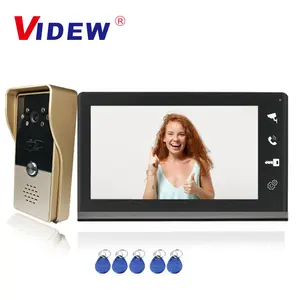 Videw 7 Inch Nachtzicht Deur Entry Wired Video Intercom Systeem Rfid Unlock Camera Deurbel Deurtelefoon Voor Thuis Villa appartement