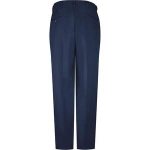 กางเกงทำงานผ้าฝ้ายด้านหน้าเรียบของผู้ชายสีแดงใส่สบายและทนทาน" - Product Image 3