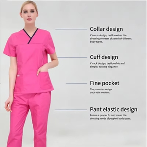 Conjuntos de Uniformes Quirúrgicos Unisex, Uniformes de Hospital, Tela Tejida, Uniformes Médicos, Servicio OEM, Venta al Por Mayor de Fábrica - Product Image 1