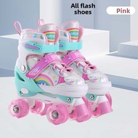 ZHOYA SPORT Nouvelle Arrivée Vente Directe Patins à Roulettes Réglables Double Rangée pour Enfants, Patinage sur Glace et en Ligne, Garçons Filles Tout-petits