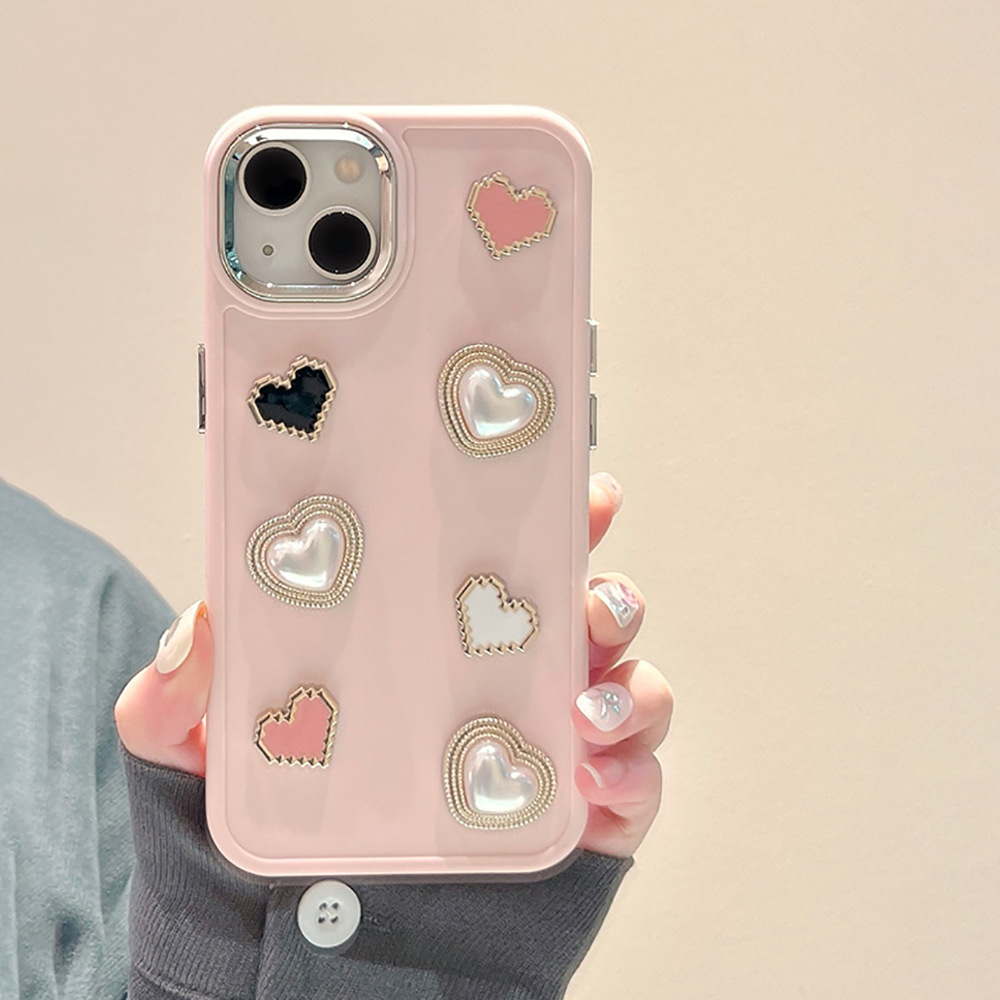 Pink Heart Pearl Sticker