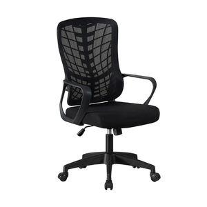 <span class=keywords><strong>Silla</strong></span> de Oficina con Respaldo de Malla Negra - Reposabrazos Fijos, <span class=keywords><strong>Silla</strong></span> de <span class=keywords><strong>Escritorio</strong></span> Giratoria con Altura Ajustable para Uso en Oficina - Product Image 4