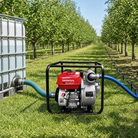 Pompa Air Mesin Bensin 6.5 HP, Outlet 2 Inci, 40 m3/jam, Head 26 m, Berpendingin Udara, Mesin 4 Tak untuk Penyiraman Lahan Pertanian