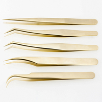 Personnalisé cils pince à épiler courbe cils mince botte pince à épiler