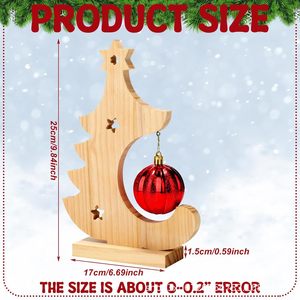 Nuevo adorno navideño de madera para árbol, decoración para fiestas, adorno de mesa con campanas navideñas y diseño hueco para colgar - Product Image 5