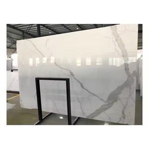 Grande dalle de marbre blanc Calacatta d'<span class=keywords><strong>Italie</strong></span>, polie, à jointure apparente, pour comptoir de cuisine, mur et sol, décoration - Product Image 2